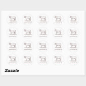 Hoe nu bruine Koe Stickers (Vel)