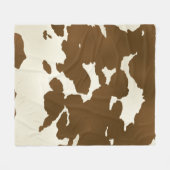 Hoe nu Cow (bruine vlekken) Fleece Deken (Voorkant (Horizontaal))