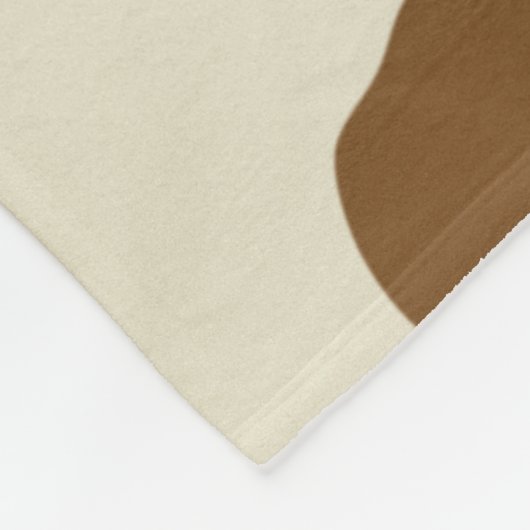 Hoe nu Cow (bruine vlekken) Fleece Deken (Hoek)