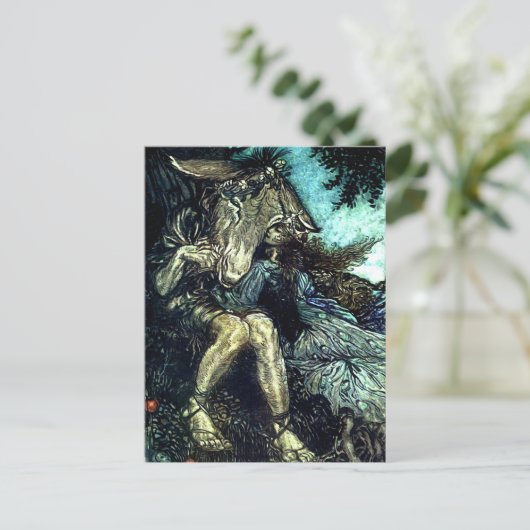 “Hoe nu geest?” Sprookjeskunst van Arthur Rackham Briefkaart (Staand voorkant)