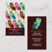 Hoe nu Kleine Owl? Verticaal Visitekaartje (Voorkant / Achterkant)