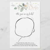 Hoe ons Baby er Greenery Baby shower Game zou kunn Flyer (Voorkant)