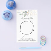 Hoe ons Baby er Greenery Baby shower Game zou kunn Flyer (Enkel)