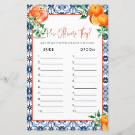 Hoe oud? Aperol Spritz Vrijgezellenfeest spel