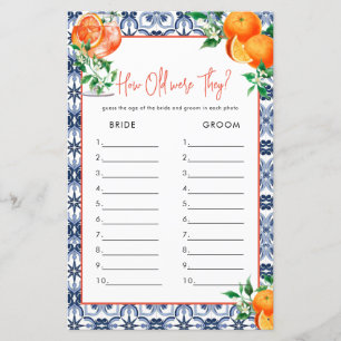 Hoe oud? Aperol Spritz Vrijgezellenfeest spel