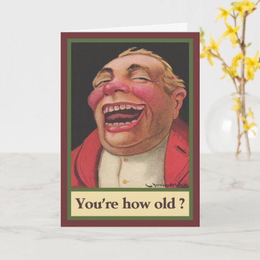 Hoe oud ben je? Birthday Kaart (Gele Bloem)