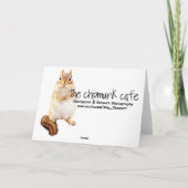 Hoe oud ben je? Chipmunk Verjaardag Kaart (Achterkant)