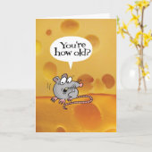 Hoe oud ben je? Funny Birthday Kaart (Gele Bloem)