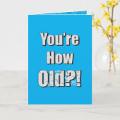 Hoe oud ben je?! Grappige gepersonaliseerde verjaa Kaart (Gele Bloem)