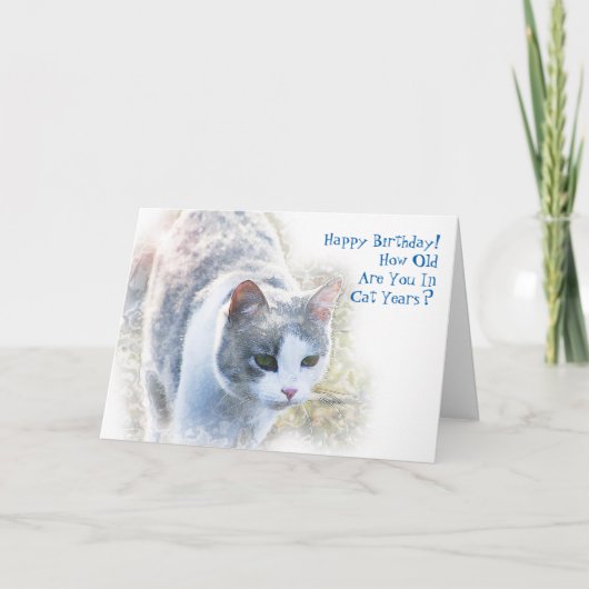 Hoe oud ben je in de Kaart van de verjaardag van d (Voorkant)