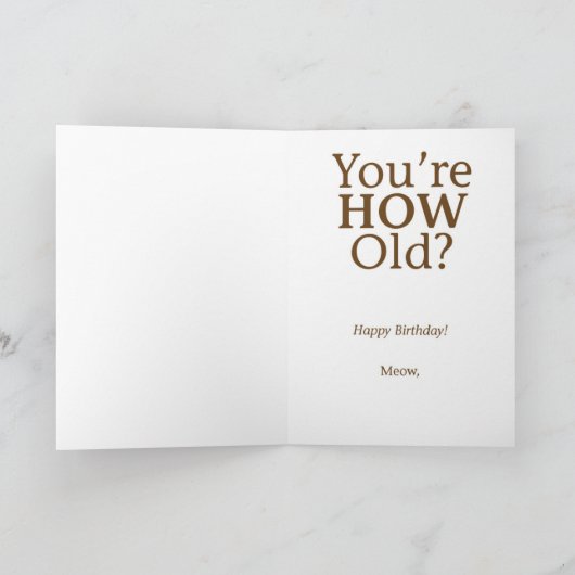 Hoe oud ben je? kaart (Binnen)