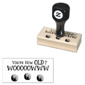 Hoe oud ben je? rubberstempel (Gestempeld)