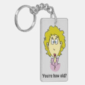 Hoe oud ben je? sleutelhanger (Voorkant Links)