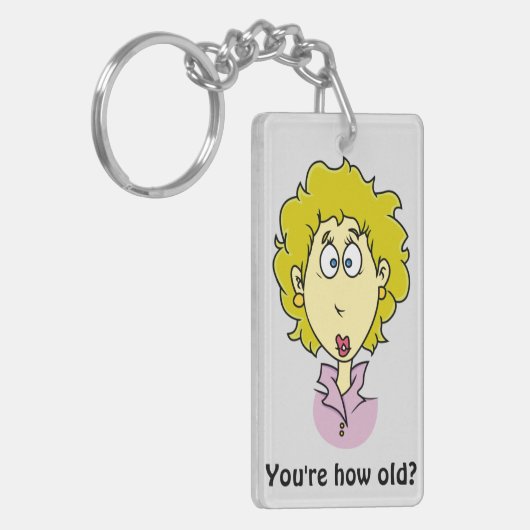 Hoe oud ben je? sleutelhanger (Voorkant Links)