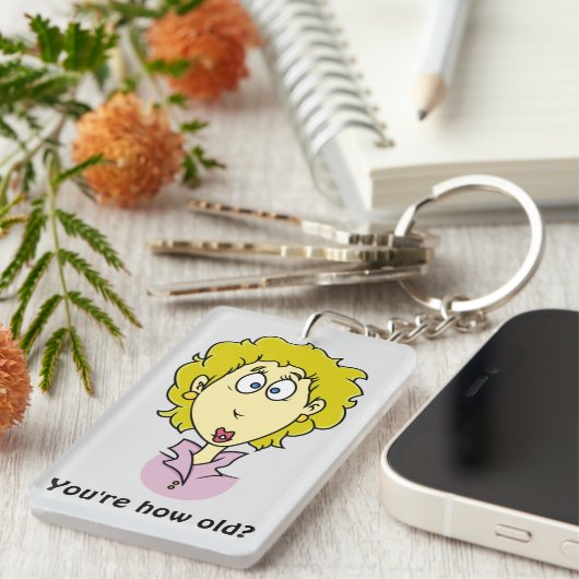 Hoe oud ben je? sleutelhanger (Voorkant Rechts)