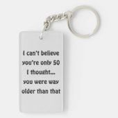 Hoe oud ben je? sleutelhanger (achterkant)