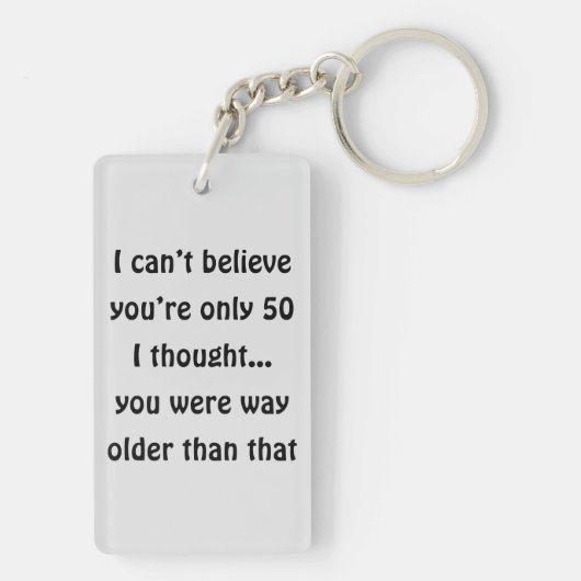 Hoe oud ben je? sleutelhanger (achterkant)
