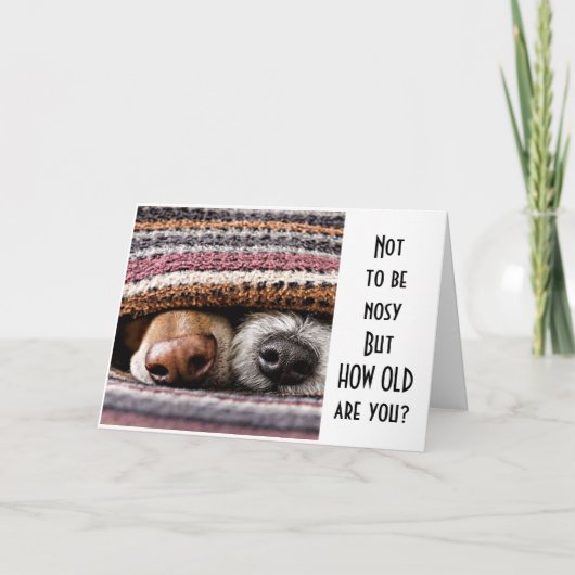 *HOE OUD BEN JE?* ZEGT NOSY PUPS GELUKKIGE VERJAAR KAART (Voorkant)