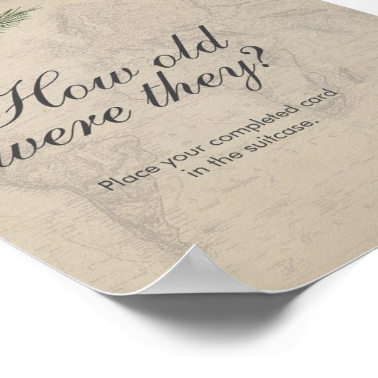 Hoe oud Bruidsdouche Reis Thema Feest Poster (Hoek)