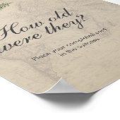 Hoe oud Bruidsfeest Reis Thema Feest Poster (Hoek)