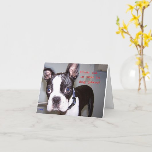 Hoe oud is dat? kaart (Gele Bloem)