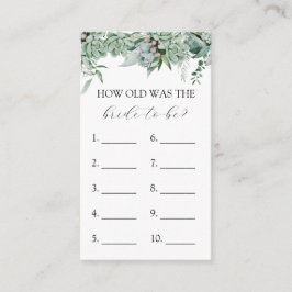Hoe oud is de Bride om spelkaart te worden Informatiekaartje