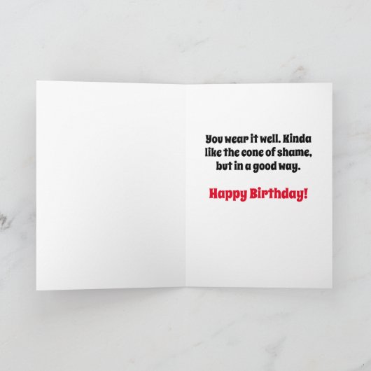 Hoe OUD? Laughing Golden Retriever Dog Birthday Kaart (Binnen)