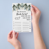 Hoe oud moest de bruid zijn? Bloemen - Spel Flyer (Hand)