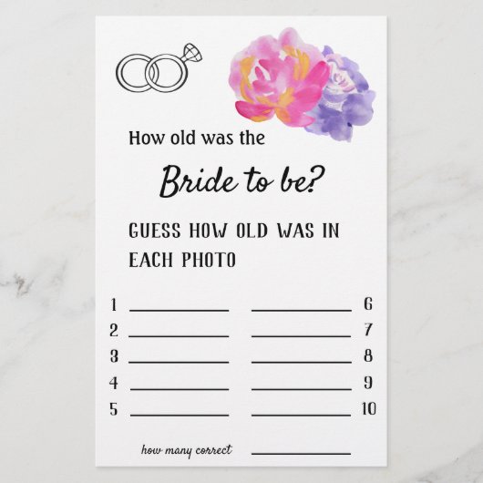 Hoe oud moest de bruid zijn? - Violet Flowers Flyer (Voorkant)