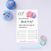 Hoe oud moest de bruid zijn? - Violet Flowers Flyer (Enkel)