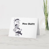 Hoe oud Verjaardag Kaart (Voorkant)