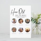 Hoe oud waren bruid bruidegom verlovingsfeest spel (Staand voorkant)