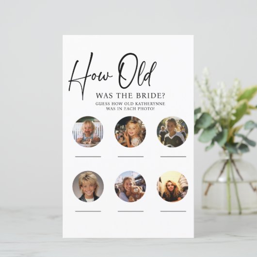 Hoe oud waren bruid bruidegom verlovingsfeest spel (Staand voorkant)