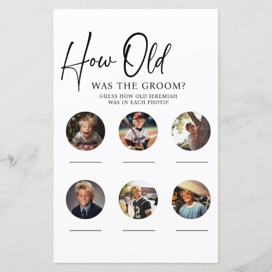 Hoe oud waren bruid bruidegom verlovingsfeest spel (Achterkant)