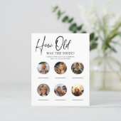 Hoe oud waren bruid bruidegom verlovingsfeestspel (Staand voorkant)