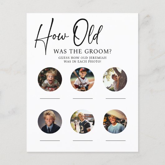 Hoe oud waren bruid bruidegom verlovingsfeestspel (Achterkant)