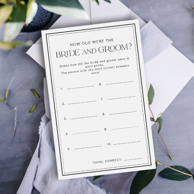 Hoe oud waren de bruid & bruidegom spel (Creator heeft geüpload)