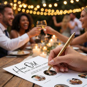 Hoe oud waren de bruid en bruidegom receptie spel poster