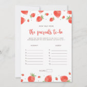 Hoe oud waren de ouders, Berry Sweet Baby shower Kaart (Voorkant)