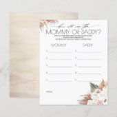 Hoe oud waren moeder en vader Foto Game Baby showe (Voorkant / Achterkant)