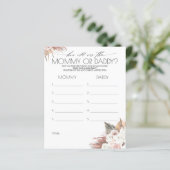 Hoe oud waren moeder en vader Foto Game Baby showe (Staand voorkant)