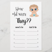 Hoe oud waren ze? Baby jongen Flyer (Voorkant)
