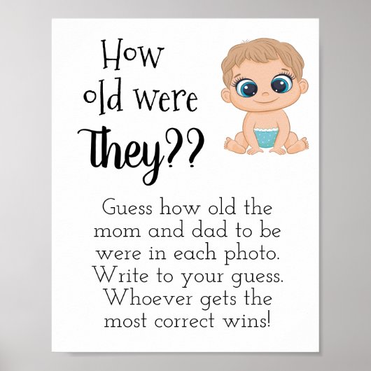 Hoe oud waren ze? Baby jongen Poster (Voorkant)
