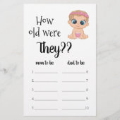 Hoe oud waren ze? Baby meisje Flyer (Voorkant)