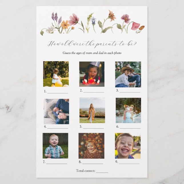 Hoe oud waren ze Baby shower? (Voorkant)