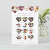 Hoe oud waren ze bruid en bruidegom Vrijgezellenfe Kaart (Staand voorkant)