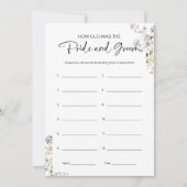 Hoe oud waren ze bruid en bruidegom Vrijgezellenfe Kaart (Voorkant)