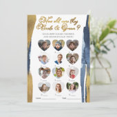 Hoe oud waren ze bruid en bruidegom Vrijgezellenfe Kaart (Staand voorkant)