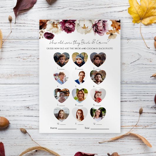 Hoe oud waren ze bruid en bruidegom Vrijgezellenfe Kaart