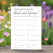 Hoe oud waren ze bruid en bruidegom Vrijgezellenfe Kaart